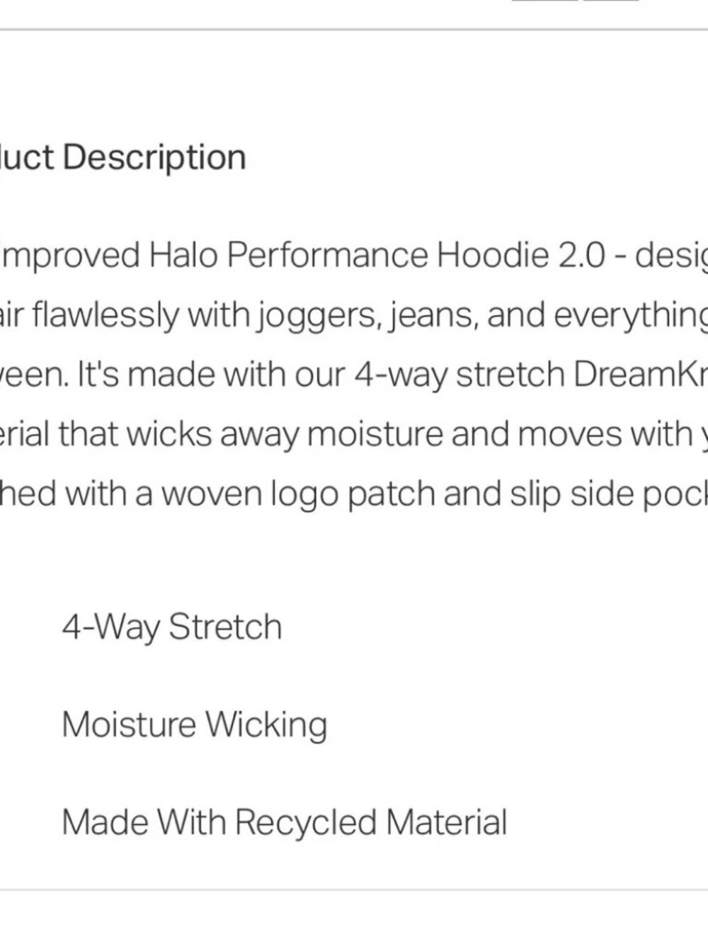Vuori Halo Performance Hoodie Navy - Picture 4 of 4